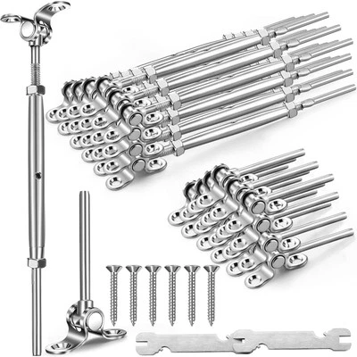 20 Pairs Cable Railing Kit 1/8" Swage Toggle Turnbuckle Hardware with 84 Pcs ...