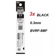 Pilot Multi Pen REFILL (BVRF-8MF) Micro Fine Tip 0.3mm - 3x ONLY BLACK