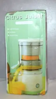 Hands-Free Electric Citrus Juicer Rechargeable Masticating Orange/Lemon Squeezer