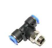 Pneumatic Push In Air Fittings - Male Branch Tee 1/8 hose - 1/8 BSP thread