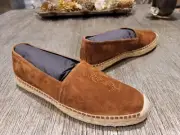 YSL Saint Laurent Espadrille Monogram Logo Suede Loafer Cachemere Land Size 43.5