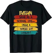 [X.Style] Evelyn Definition Personalized Name Funny Birthday ds118 T-Shirt Black