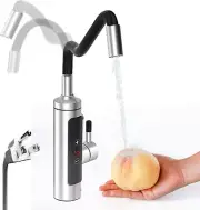 Electric Water Heater Faucet, 720 Degrees Rotatable Tankless Heating Faucet 110V