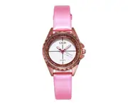 W41 Pink Shiny Fashion Ladies Watch Meridian Belt Quartz Watch Casual Sports Watch Girls Decoration Wristband Jewelry
