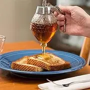 Honey Jar, Large syrup dispenser, Honey dispenser no drip, Modern honey dispenser, Maple syrup dispenser -Acrylic(200ml)