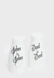 [Alchemy England] Ashes To Ashes Dust To Dust Salt And Pepper Shaker Set