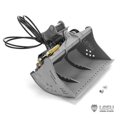 Metal Hydraulic Tiltable Bucket DIY for LESU 1/14 Scale RC PC360 AC360 Excavator