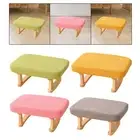 Foot Rest with Wooden Legs Bench Nonslip Multipurpose Sofa Stool Rectangle Short