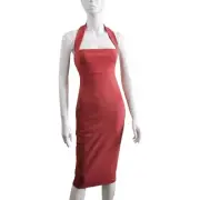 Nookie Bodycon Boulevard Dress Size L Halter Tuscan Rose