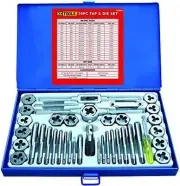KC Tools 12006 Tap & Die Set 39 Pieces, Alloy Steel, Thread Repair Tool