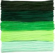 Caydo 500 Pieces Green Pipe Cleaners, Chenille Stems, Pipe Cleaner Crafts for DIY Art and Craft Projects Creative Gift Party Decorations