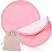 IWOWHERO Castor Oil Breast Pack 2 Reusable Pads Breast Care Oil Wrap and Handy Storage Bag
