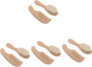 ibasenice 4 Sets Baby Wash Brush Head Cleaning Comb and Brush Set Soft Bristles for Newborn Grooming