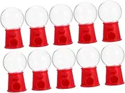 Zerodeko 10Pcs Mini Gumball Candy Dispenser Machines Fun for Creative Candy Packing Box Money Bank for Treats for Parties and Celebrations