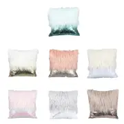 Luxury Sequins Furs Cushions Cover 40x40cm for Sofa Decorative Sequins Pillow