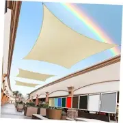 Rectangle Sun Shade Sail Canopy Outdoor Patio Fabric Screen 8' x 14' Beige