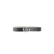 [GUCCI] Reversible GG Marmont belt Black