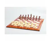 Chess Set - Magnetic 16" Brown and White