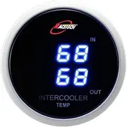 52mm Digital Dual Air Intake in/Out Inter Cooler Temp Gauge Meter Blue LED C F