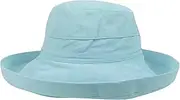 [TOP HEADWEAR] Womens's Cotton Hat Big Brim with Inner Drawsting UPF 50+
