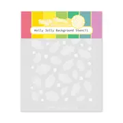 Waffle Flower Holly Jolly Background Stencil
