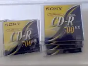 (6 PIECES) NEW SEALED Sony CD-R w Slim Jewel Cases 700MB 80 Min Recordable Discs