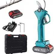 48V Cordless Electric Pruning Shears,30mm Diameter Gardening Shears,Multipurpose Pruning Shears,with 2 Lithium Batteries, for Gardens,Farms,Orchards,1*Battery
