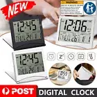 Home Digital LCD Screen Travel Alarm Clocks Desk Calendar Thermometer Timer AU