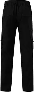 [Generic] Men's Hiking Pants Elastic Waist Zip Off Lightweight Outdoor Work Travel Pants Casual Stretch Tactical Pants with Pockets