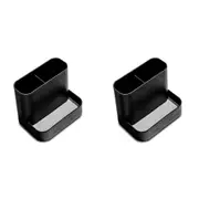 2x Madesmart Drying Stone Small Kitchen Sink Station Caddy Rect 11x10cm Black