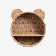 Imitation Rattan Food Grade Plastic Fruit Basket Storage Basket Wall Mounted Sto