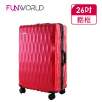 在飛比找momo購物網優惠-【FUNWORLD】【全新福利品】26吋鑽石紋經典鋁框輕量行