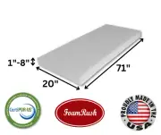 FoamRush 20" x 71" High Density Upholstery Foam Seat Cushion Replacement USA