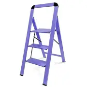 3 -Steps Ladder Lightweight Aluminum Folding Step Stool W/Bright Color