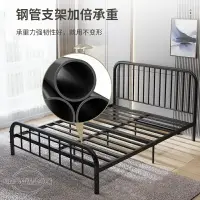 在飛比找樂天市場購物網優惠-SIMPLE-工業風鐵工藝黑鐵雙人單人床架 鐵藝床 雙人床簡