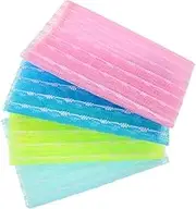 ULTECHNOVO 4pcs Exfoliating Nylon Bath Towel Long Body Scrubber for Back Cleaning Shower Exfoliator Washcloth Versatile Korean Style Towels for Skin Care
