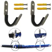 2x Sword Wall Mount Sword Holder Sword Display Sword Stand Rack with Felt Strips