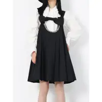 在飛比找ETMall東森購物網優惠-百褶日系背帶裙黑色重工春季西裝