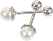 [SOESFOUFU] 1 Pair Pearl Earrings for Women Cartilage Tragus Earring Studs Simple Pearl Decor