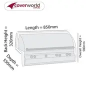 Built In BBQ Cover 85cm Length