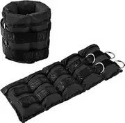 Adjustable Ankle/Wrist Weights,Arm Leg Wrist Weight for Women & Men,Great for Gym,Fitness Workout, Yoga, Walking, Jogging,Black 2.5kg*2 Pair