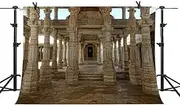 MME 10x7Ft Beautiful Magical Old Indian Temple Background Photo Video Studio Photography GEME398