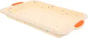 Baking Tray Cake Mold Silicone Bakeware Square Brownie Pan Silicone Square Baking Dish Rectangle Cake Mold Brownie Edge Pan Silica Gel Beige