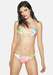 [Now Cool] The Pink Tie Dye Crop Bikini Top