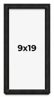 9x19 Shadow Box Black Rustic Barnwood Display Frame | 1.125 Inch Deep | 0.875 I