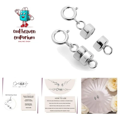 Hypoallergenic Sterling Silver Magnetic Clasp - Effortless Jewelry Upgrade