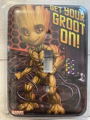 “GET YOUR GROOT ON!" Marvel Metal Single Light Switch Cover Plate