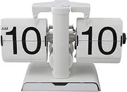 Flip Down Clock, Automatic Mechanical Retro Flip Clock, Page Turning Clock Flip Desk Clock for Living Room Office