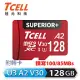 TCELL冠元 SUPERIOR+ microSDXC UHS-I(A2)U3 V30 100/85MB 128GB 記憶卡紅