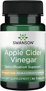 Swanson Best Weight-Control Formulas Double-Strength Apple Cider Vinegar 200mg 30 Tablets